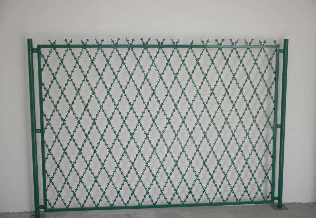 Use of Razor Wire and ground protection nets